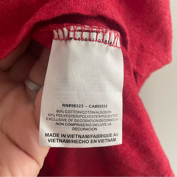 5/$25 NIKE Cincinnati Reds V-Neck Short Sleeve T-shirt - Red Size Small - Picture 6 of 6